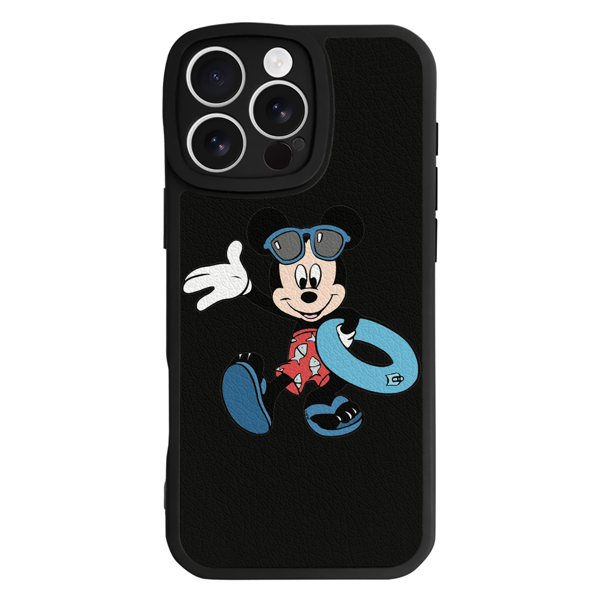 （画像用） ミッキーマウス Mickey Mouse 【iPhone 16シリーズ対応】シリコンスマホケース（レザー調） 材質：シリコン